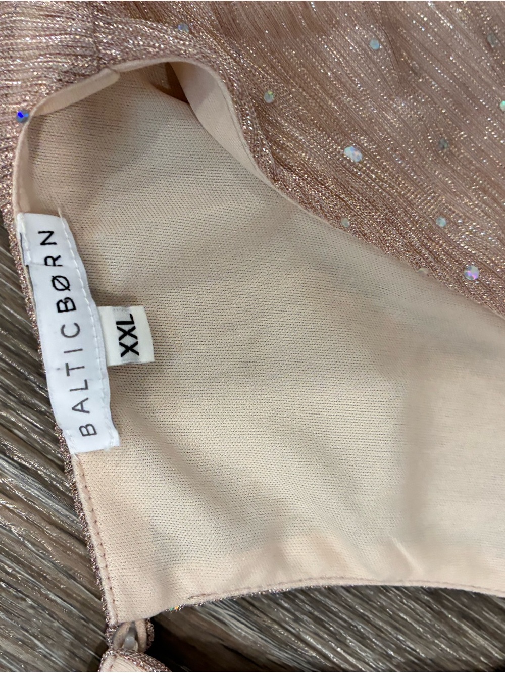 Baltic Born Blush Pink Sparkle Wrap Maxi Dress - Picture 2 of 9